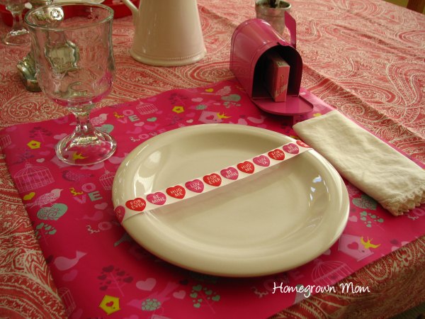Valentines Day Table Setting. valentines day place setting